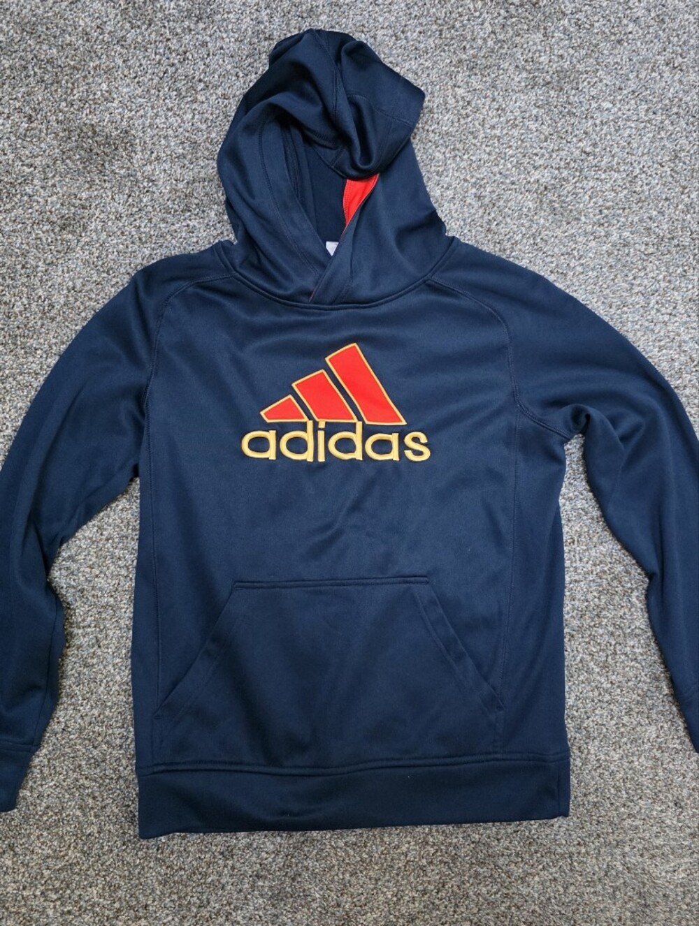 Boys Adidas Blue Logo Hoodie Medium 10 12